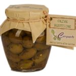 Il Cerqueto Olive Rustiche | Deliziose olive verdi in olio di semi di girasole Ideale come contorno o antipasto