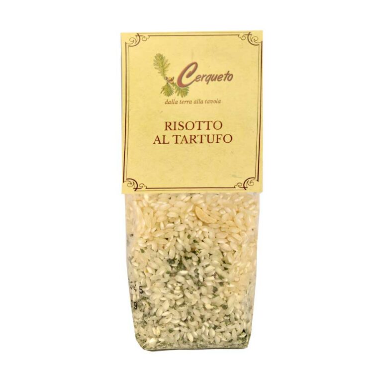 Il Cerqueto Risotto mit Trüffel | Sorgfältige Kombination von Reis, Trüffel und Kräutern für ein perfektes Risotto.